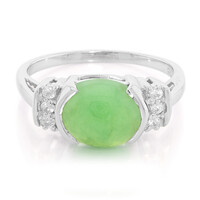 Anello in argento con Crisoprasio Imperiale