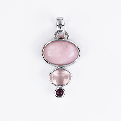 Ciondolo in argento con Opale Andino Rosa