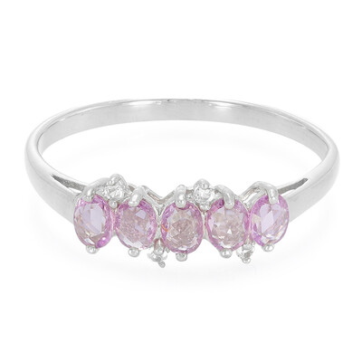 Anello in argento con Zaffiro Ceylon Porpora (non riscaldato)