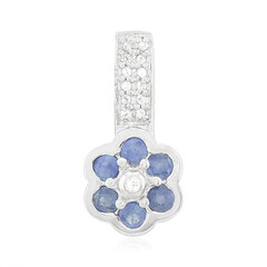 Ciondolo in argento con Zaffiro Blu