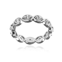 Anello in argento con Topazio Bianco