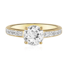 Anello in argento con Topazio Bianco