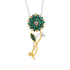 Collana in argento con Smeraldo Zambia (Gems en Vogue)