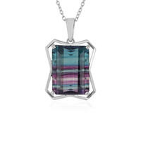 Collana in argento con Fluorite Bicolore