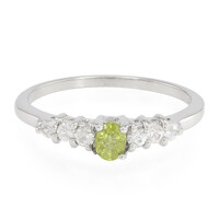 Anello in argento con Zaffiro Verde