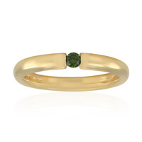 Anello in oro con Diamante Verde VS1