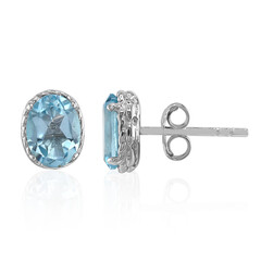 Orecchini in argento con Topazio Blu Cielo