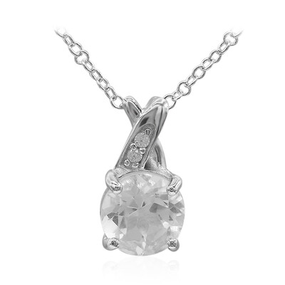 Collana in argento con Topazio Bianco