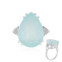Anello in argento con Calcedonio Acqua