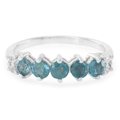 Anello in argento con Cianite Peacock