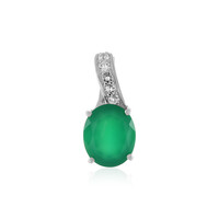 Ciondolo in argento con Onice Verde