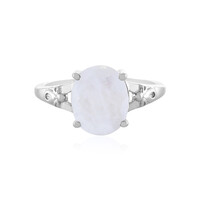 Anello in argento con Pietra di Luna Arcobaleno