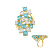 Anello in argento con Apatite Blu