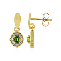 Orecchini in argento con Zircone Ceylon Verde