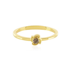 Anello in argento con Diamante Champagne I3