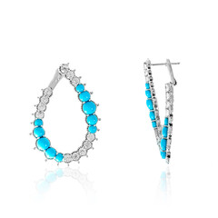 Orecchini in argento con Turchese Sleeping Beauty (Dallas Prince Designs)