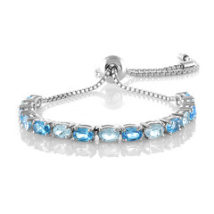 Bracciale in argento con Topazio Blu Cielo