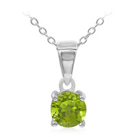 Collana in argento con Peridoto della Birmania