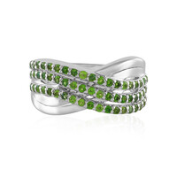 Anello in argento con Diopside Russo