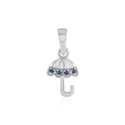 Ciondolo in argento con Zaffiro Blu