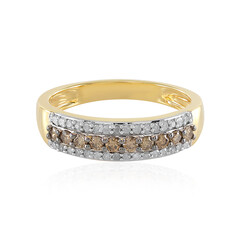 Anello in argento con Diamante Champagne I3