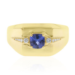 Anello da uomo in oro con Tanzanite AAA (CIRARI)