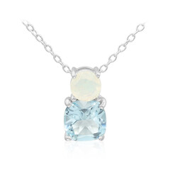 Collana in argento con Topazio Blu Cielo