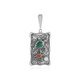 Ciondolo in argento con Malachite (Desert Chic)
