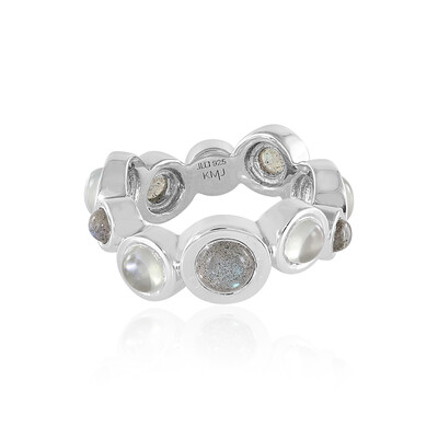 Anello in argento con Labradorite Verde Maniry (KM by Juwelo)