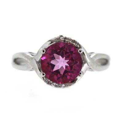 Anello in argento con Topazio Flamingo
