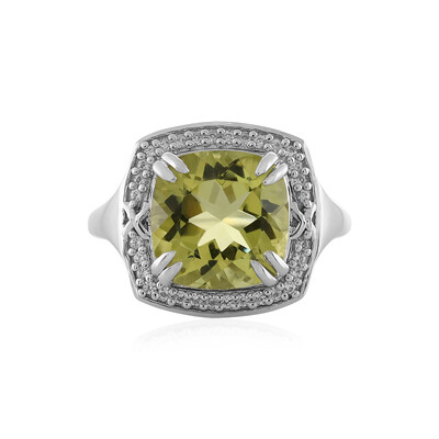 Anello in argento con Quarzo Limone