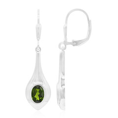 Orecchini in argento con Diopside Russo