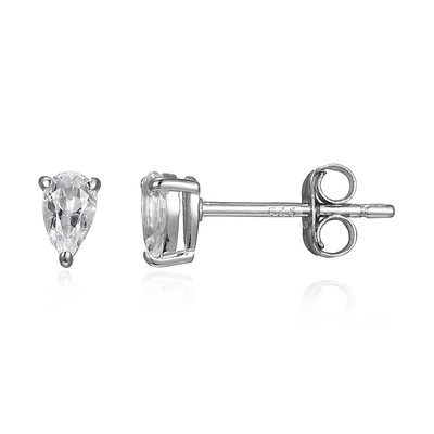 Orecchini in argento con Topazio Bianco