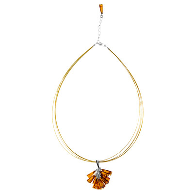 Collana in argento con Ambra Baltica (dagen)