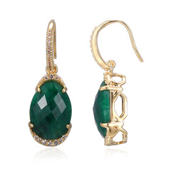 Orecchini in argento con Berillo color smeraldo