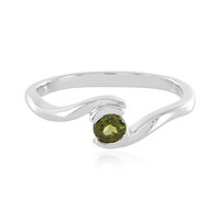 Anello in argento con Moldavite