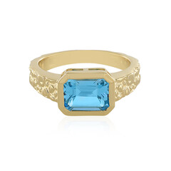 Anello in argento con Topazio Blu Svizzero