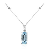 Collana in oro con Acquamarina Brasiliana AAA (CIRARI)
