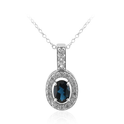 Collana in argento con Topazio Blu Londra