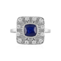 Anello in argento con Zaffiro Blu del Madagascar