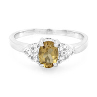 Anello in argento con Quarzo Champagne