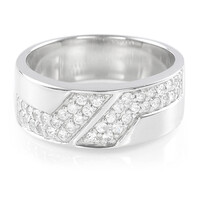 Anello in argento con Zaffiro Bianco