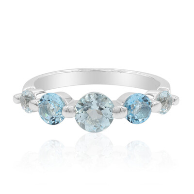 Anello in argento con Topazio Blu Cielo
