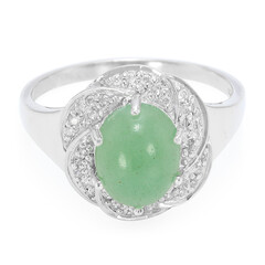 Anello in argento con Avventurina Verde