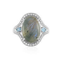 Anello in argento con Labradorite