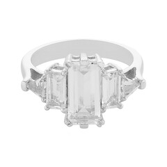 Anello in argento con Quarzo Bianco