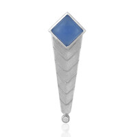 Ciondolo in argento con Calcedonio Blu