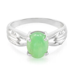 Anello in argento con Crisoprasio Imperiale