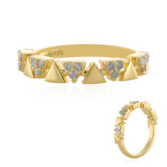 Anello in argento con Diamante I4 (J)