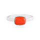 Anello in argento con Opale Rosso dell'Etiopia (MONOSONO COLLECTION)